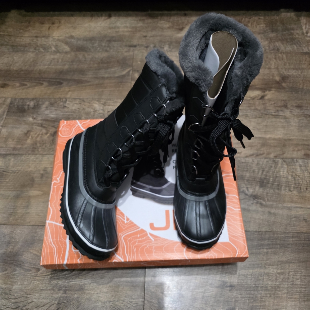 JBU Women's  Insulated Waterproof Black Winter Boots Size 8
